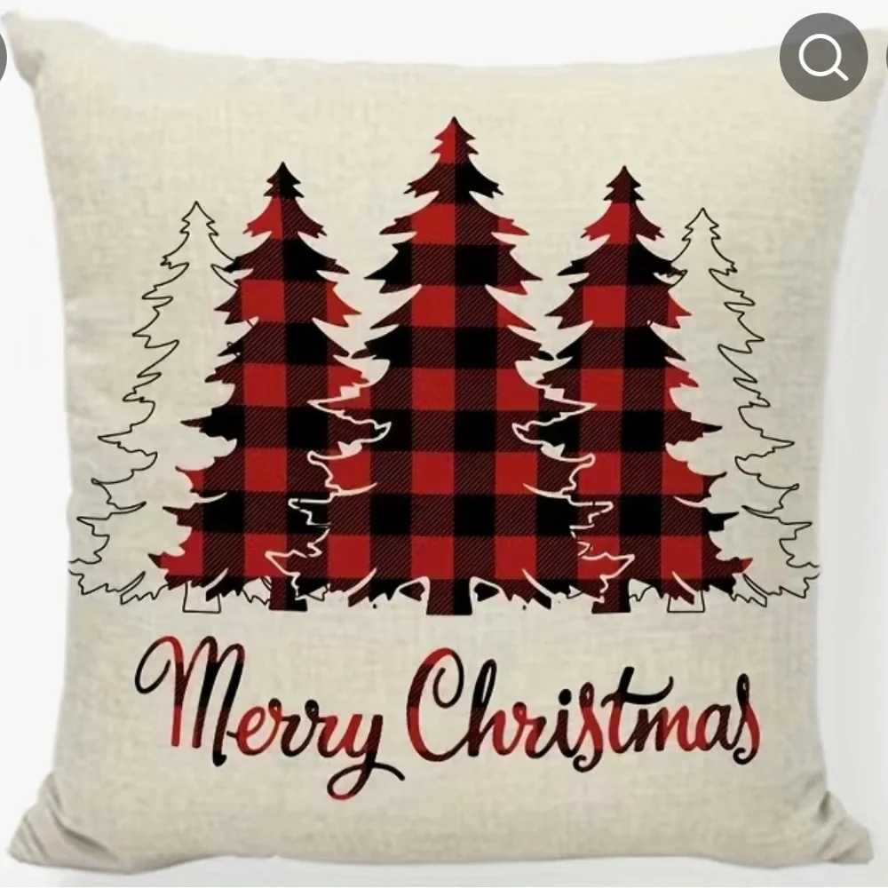 4pcs, Christmas Throw Pillow Covers,Without Pillow Core (17.7' X17